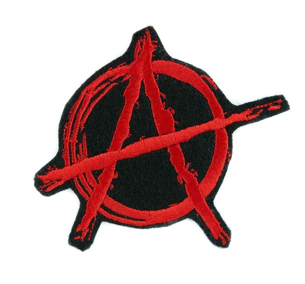 PSL Red A Letter Punk Anarchy Iron On Embroidered Patch for Clothes