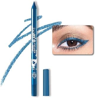 1Pcs Sky Royal Cobalt Blue Color Gel Glitter Eyeliner Pencils Set for Women Waterline Waterproof Smudge Proof lapiz de ojos delineador de ojos contra el agua Eye Liner Makeup,07# Blue