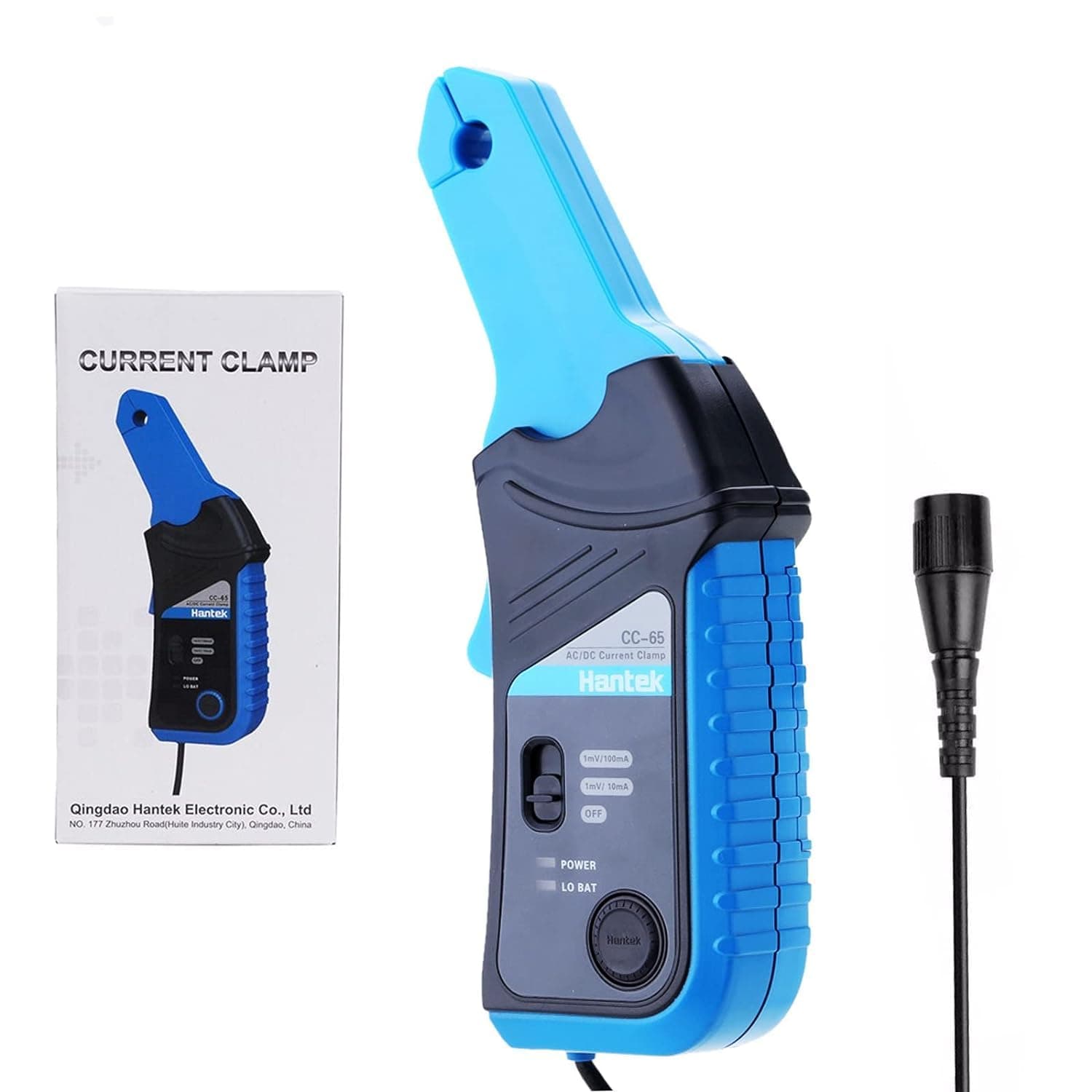 Hantek CC65 CC-650 AC/DC Current Clamp Meter for Oscilloscope 20KHz Bandwidth 1mV/10mA 65A with BNC/Banana Type Connector