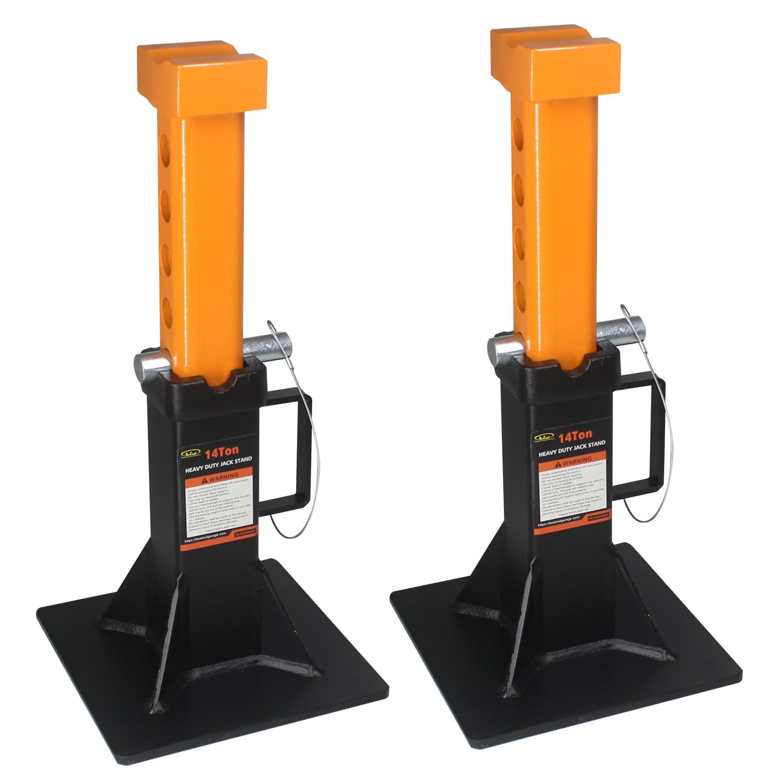 BESTOOL Heavy Duty Jack Stand，Car Jack Stand with Security Locking Pins-14 ton(28000Ibs) Capacity, 2 Pack