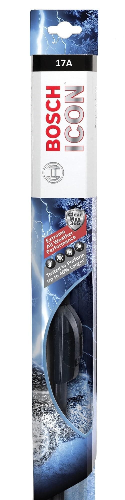 BOSCH 17A ICON Premium Beam Wiper Blade; 17" - Single