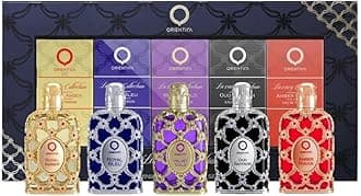 Luxury Collection Miniature Dicsovery Set Eau De Parfum - Amber Rouge, Royal Amber, Oud Saffron, Velvet Gold & Royal Bleu - Perfume for Men & Women - 5 x 7.5ml