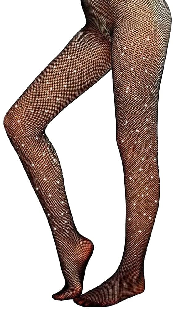 M X MWomen's Fishnet Stocking (Black, Free Size)