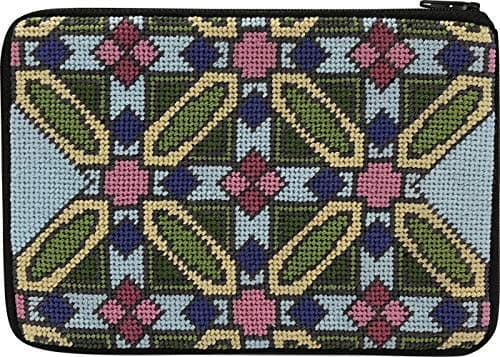 Stitch & Zip Needlepoint Cosmetic Purse Kit- Frank Lloyd Wright Luxfer Prism