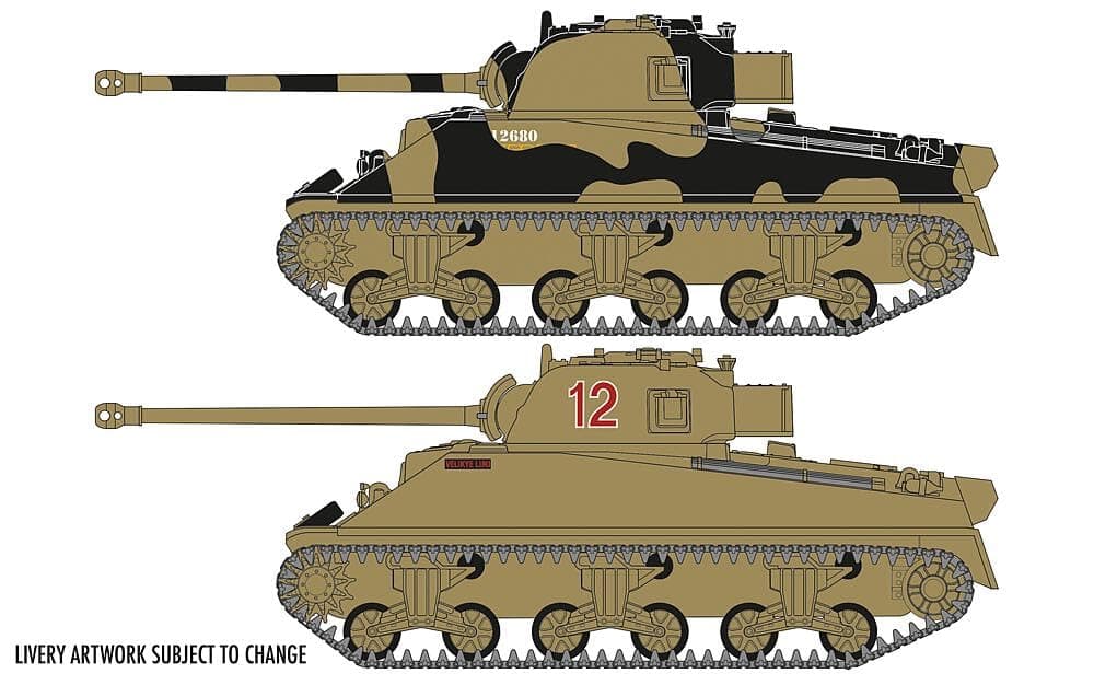 AIRFIX - Model Set - A02341 Sherman Firefly Model Building Kit - Plastic Model Tank Kits for Adults & Children 14+, Set Includes Sprues & Decals - 1:72 Scale Model
