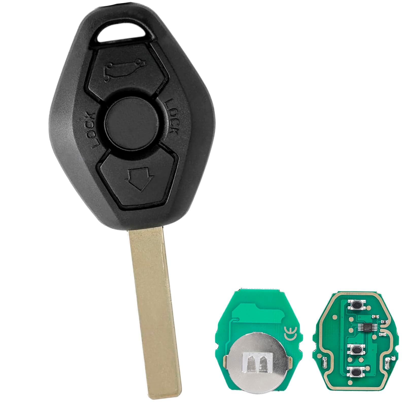 433MHZ 3 Buttons EWS System For BMW E39 E53 E46 E60 E80 E85 Key Fob For BMW Z3 Z4 X3 X5 Series PCF7935Chip HU92Blade