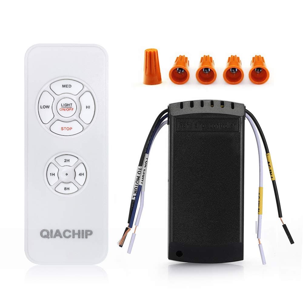 QIACHIP Universal 3 Speed Timing Ceiling Fan and Bulbs Remote Control with Mute