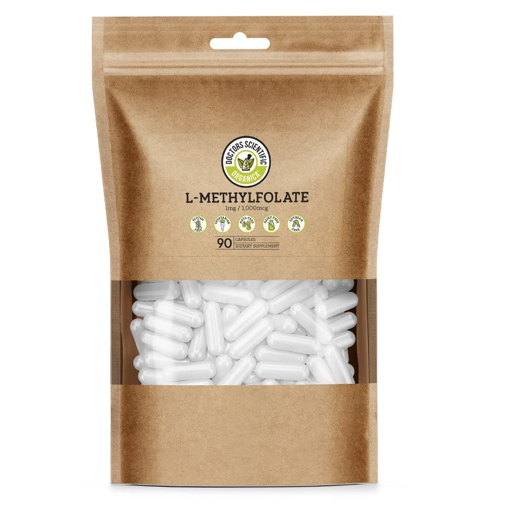 DSO L Methylfolate 1mg (5 MTHF Supplement) - 90 Vegan Capsules (1 mg) - Active L Methyl Folate Supplement for Homocysteine Control - Folic Acid Vitamin - Eco-Friendly Packaging