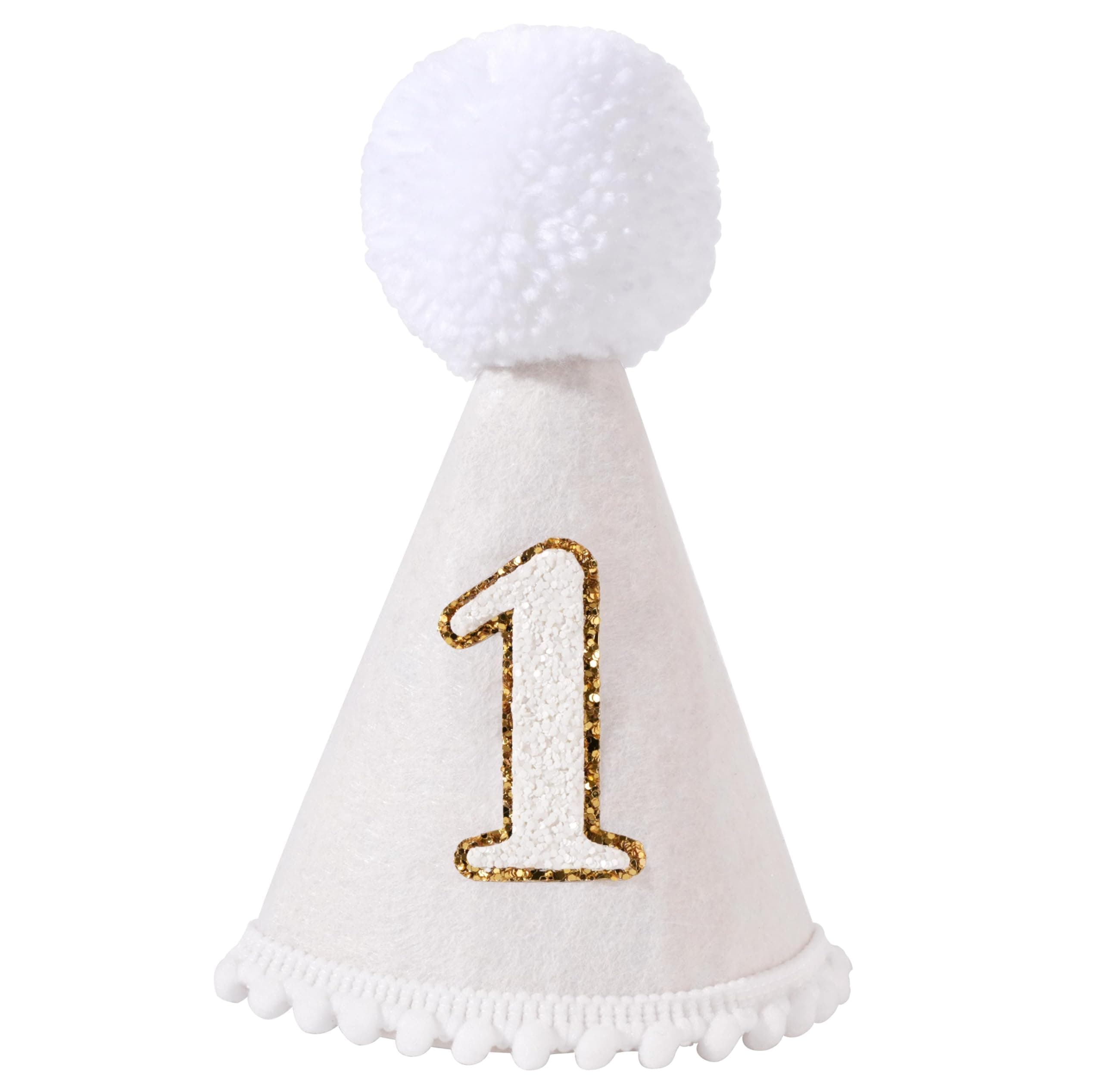 BOOMPA Boho 1st Birthday Hat Boho First Birthday Decorations (White, Costume Headwear, Natural, Baby)