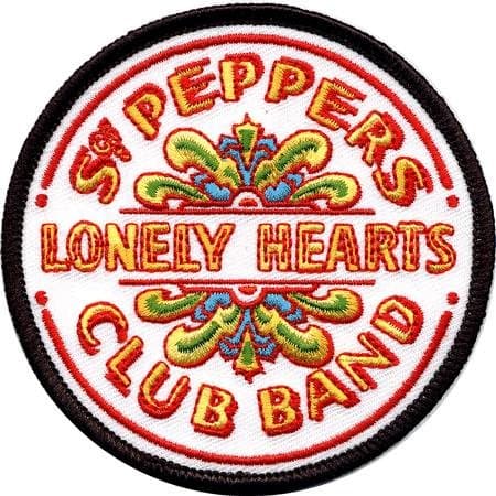 C&D Visionary SGT. Pepper Patch, 1 Round, Embroidered Patch, 3.25x3.25 inches, Red, Heart Pattern