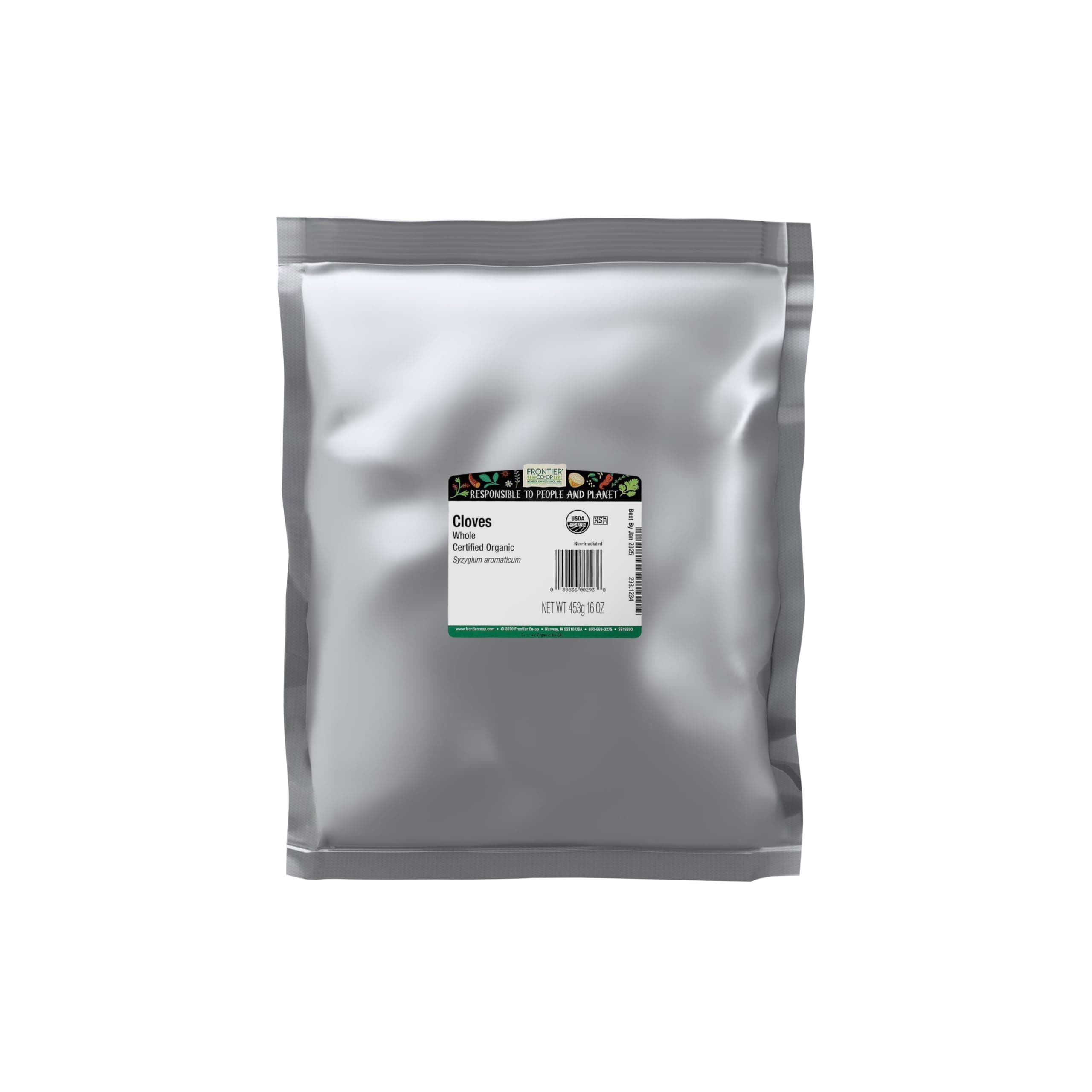 Frontier Co-op Cloves, Whole, Organic, Hand Select, 16 Oz.