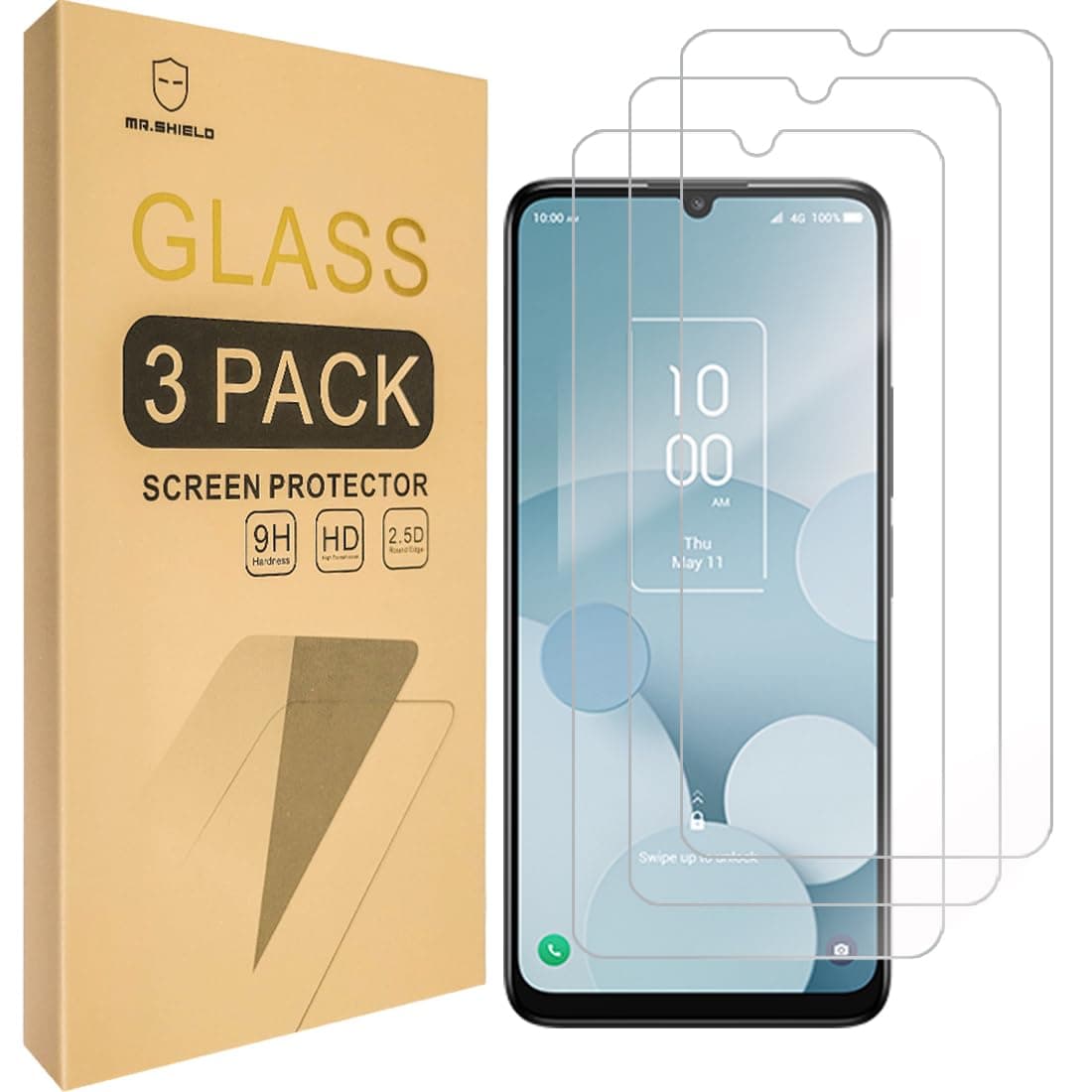 [3-Pack] Screen Protector For TCL 40 XL [Tempered Glass] [Japan Glass with 9H Hardness] Screen Protector