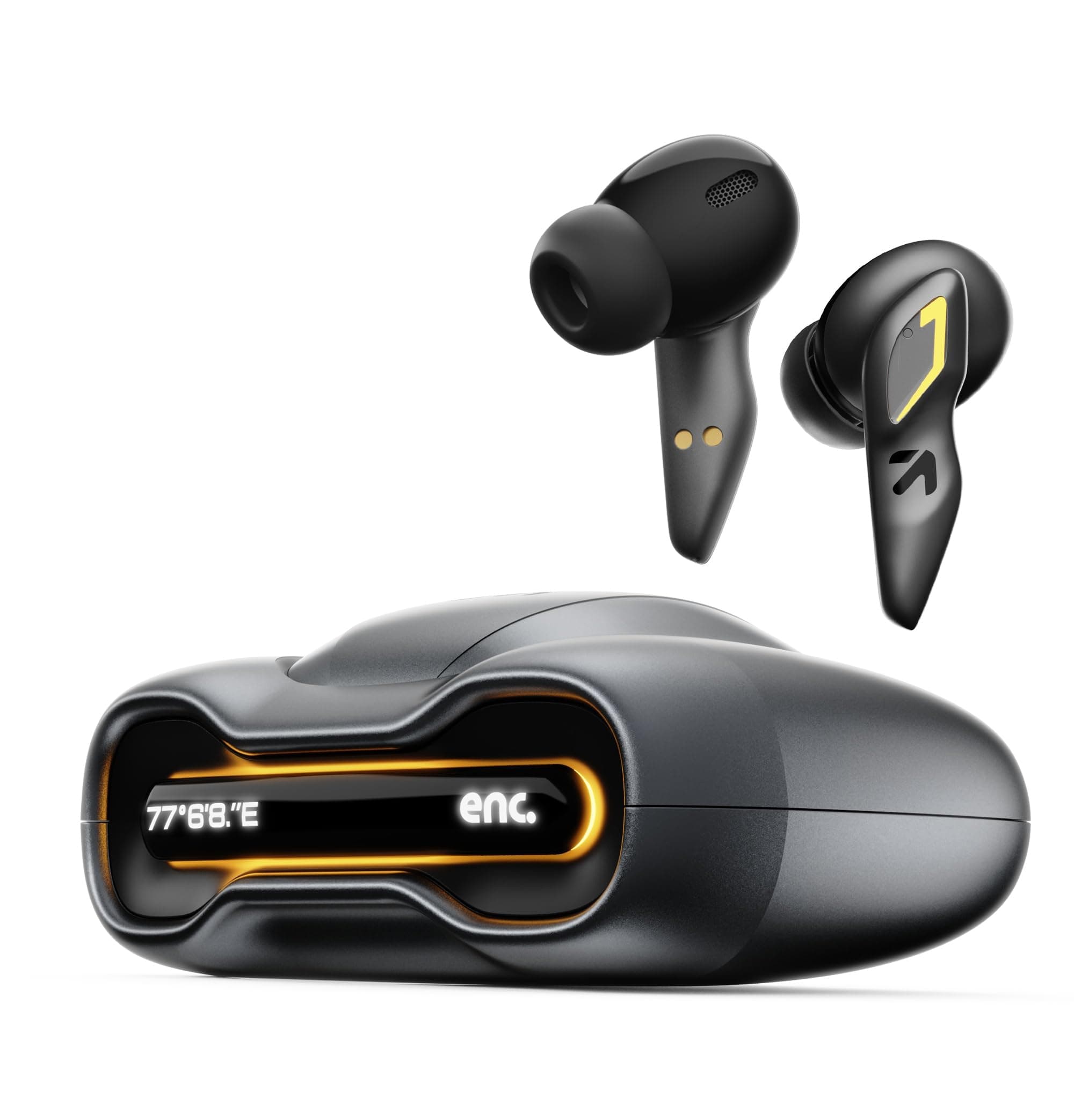 Astra with 48H Playtime, Built-in App Support, 45ms Low Latency Gaming, 4 Mics ENC, Breathing LEDs, 13mm Bass Drivers, TWS Ear Buds, Made in India (Smoky Metal)