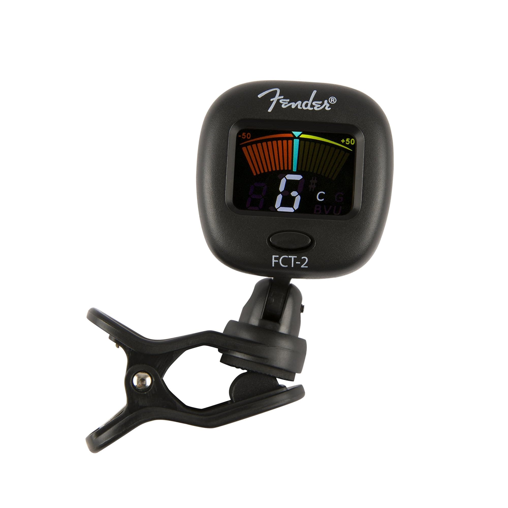 Fender FT-2 Pro Clip on Tuner with Colored Screen for Acoustic Guitar, Electric Guitar, Bass, Mandolin, Violin, Ukulele, Viola, Cello, Mandola, and Banjo