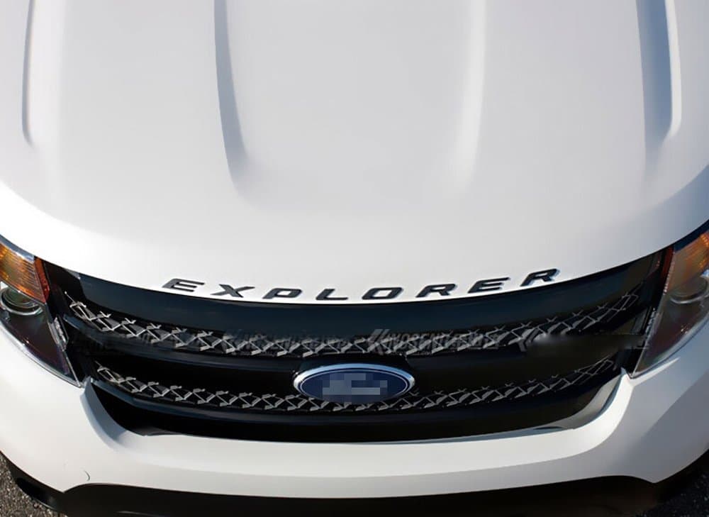 Front Hood Explorer Letters Emblem for Ford Explorer 2011-2016 (Black)