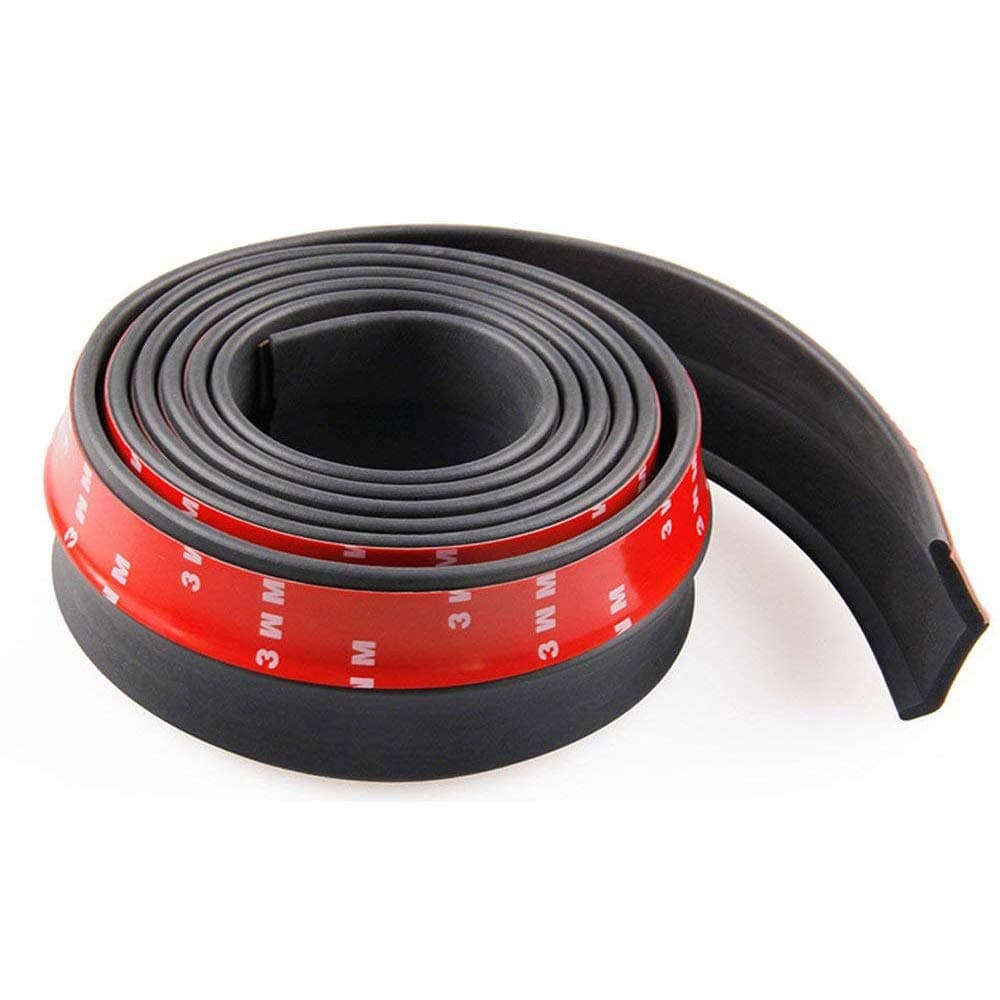 JDM Black Front Bumper Lip Guard Protector Skid Plate Air Dam 2x98"