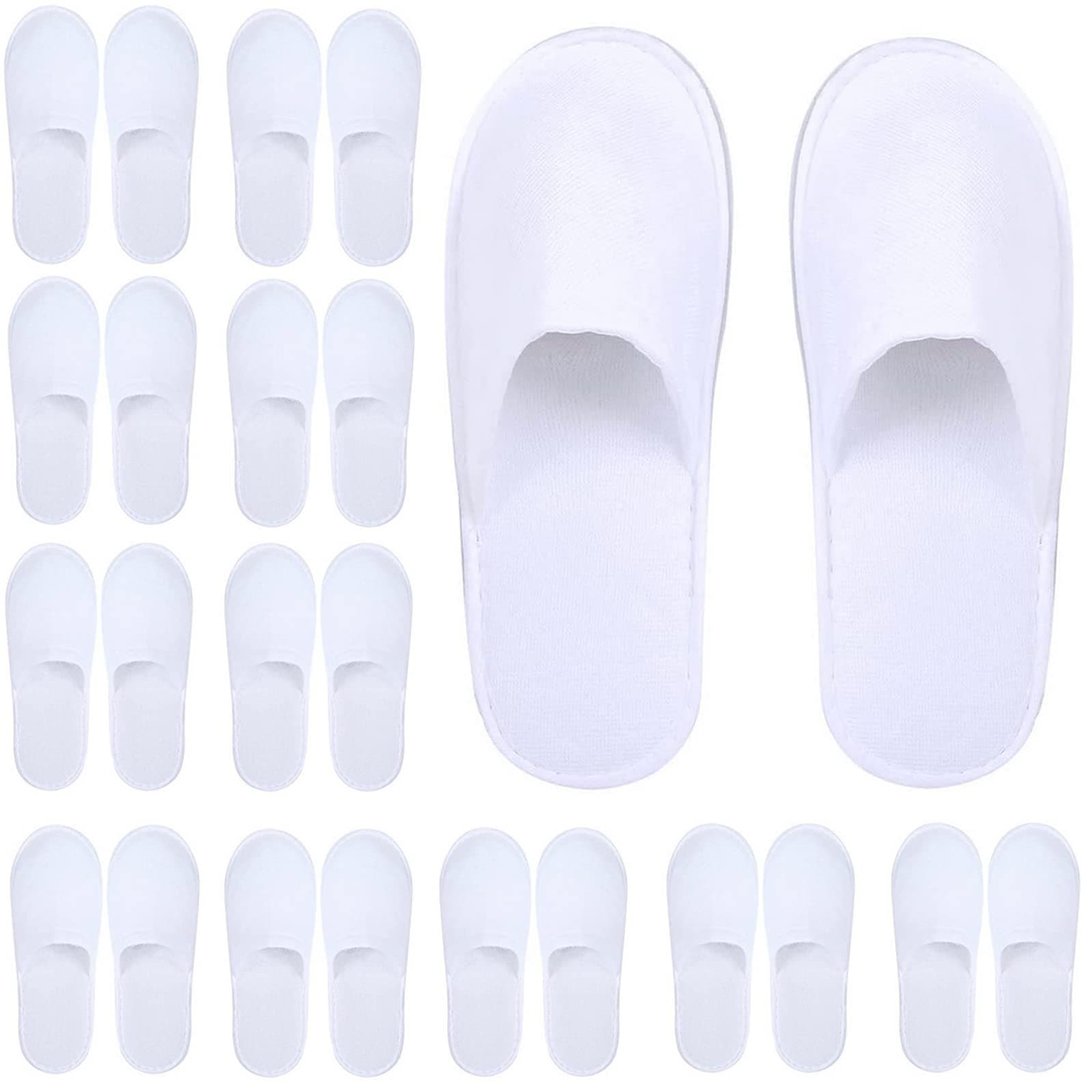 6/12 Pairs Disposable Spa Slippers, Hotel Guest Slippers for Men Women, Lightweight for Hotels, Salons, Parties, Travel and House Guests