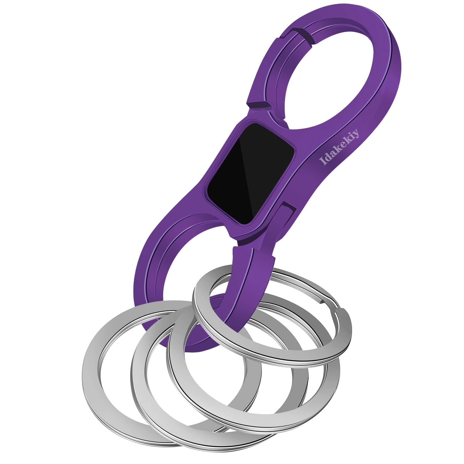 Idakekiy Key Chain Quick Release Spring with 4 Key Rings Heavy Duty Car Keychain Organizer for Men and Women