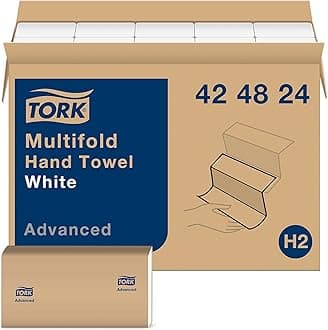 Multifold Hand Towel White H2, Advanced, Strong and Absorbent, 16 x 250 Sheets, 424824