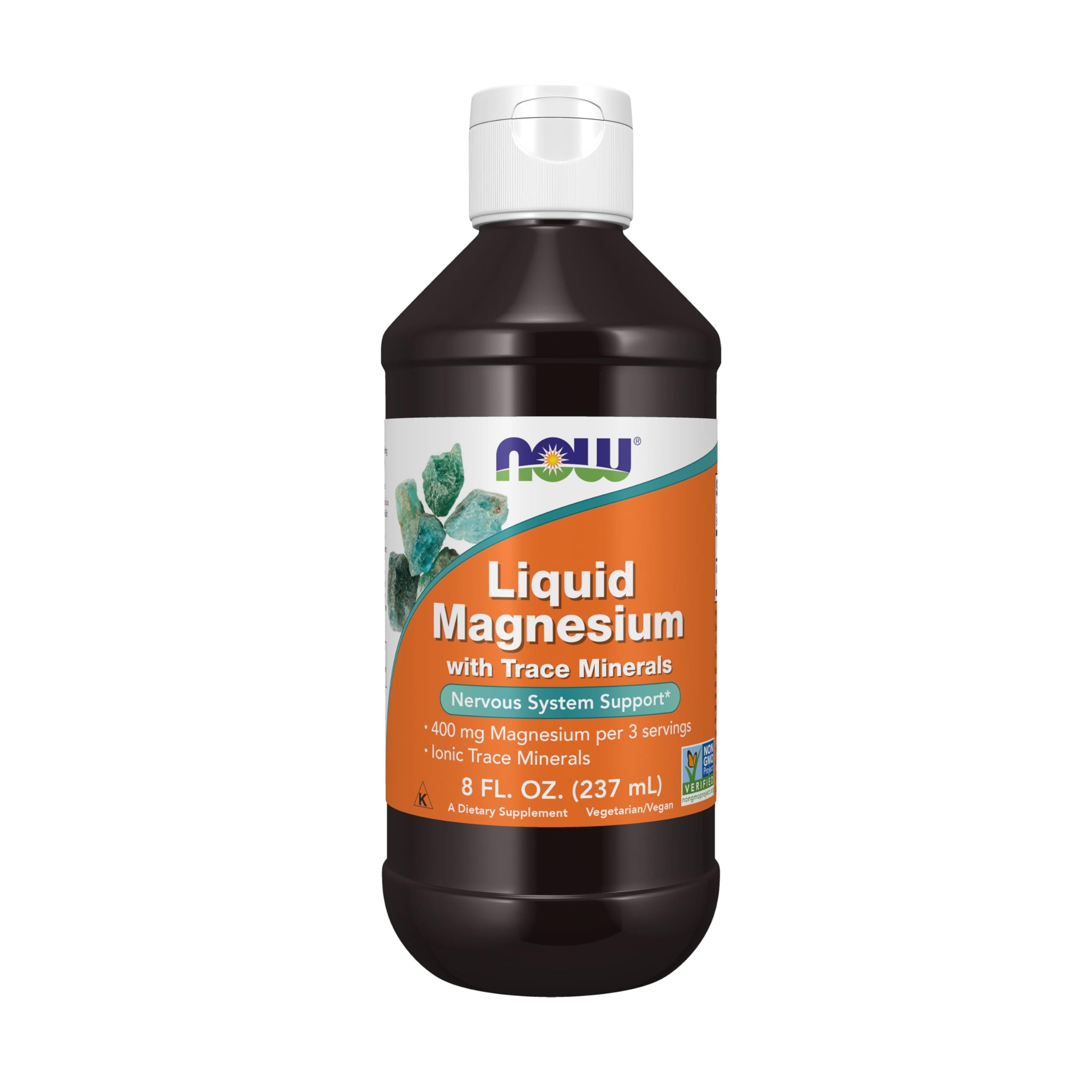 NOW Supplements, Liquid Magnesium with Trace Mineral, Nervous System Support*, 8-Ounce