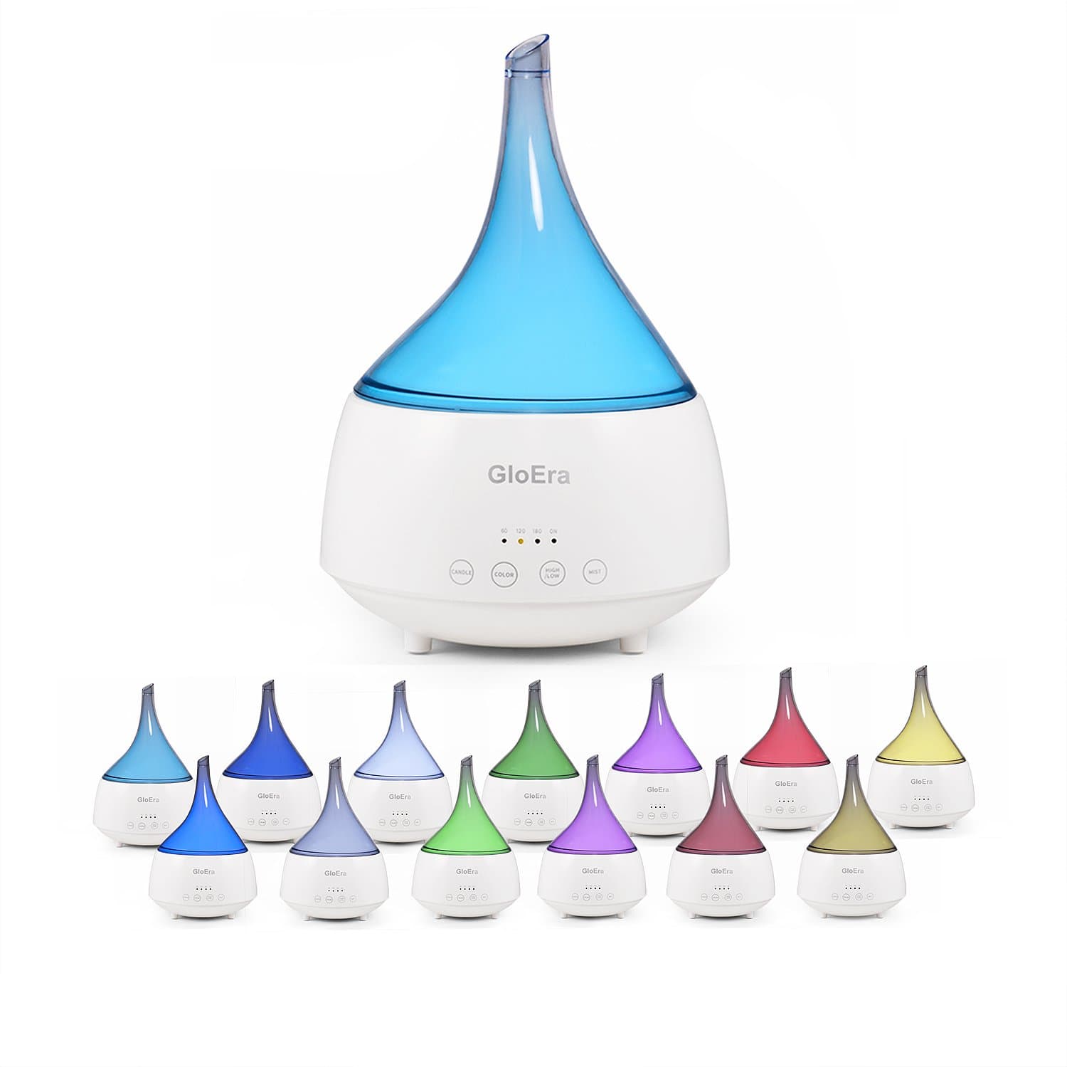 300ml Ultrasonic Aroma Diffuser, Essential Oil Diffuser Cool Mist Humidifier with 7 LED Lights Touch Switch Adjustable Mist Speed Timer Setting for Spa Yoga Bedroom Living Room Office