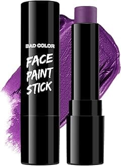 BADCOLOR Dark Purple Face Body Paint Stick, Sweatproof Eye Black Body Paint Sticks for Sports, Non-Toxic Facepaint for Halloween SFX Makeup Cosplay Joker Zombie Vampire Costume Parties