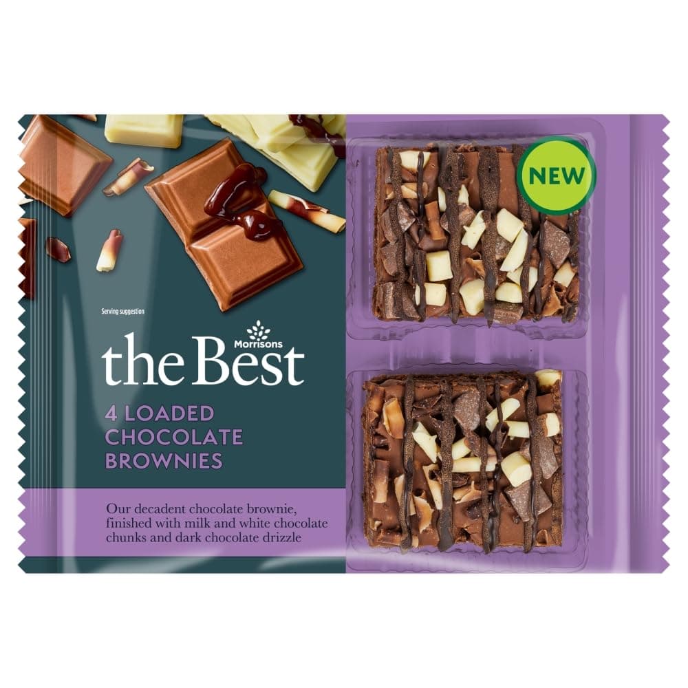 Morrisons The Best Chocolate Loaded Brownie 4 Pack