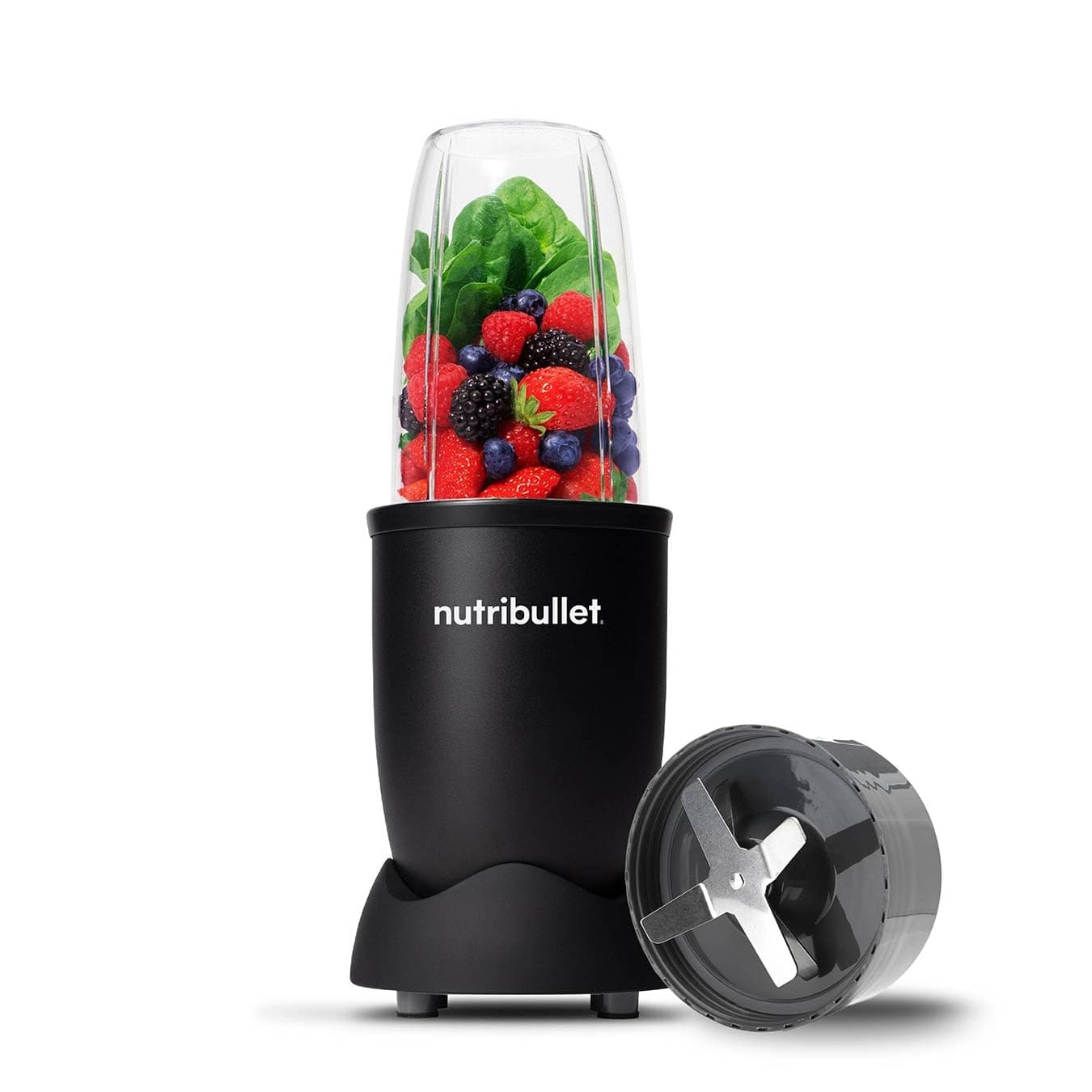 blender 600 Series Starter Kit in Black - 4 Piece Set - Nutrient Extractor High Speed Blender - 600W - Quick & Powerful - Kickstart Your Morning - Great for Smoothies