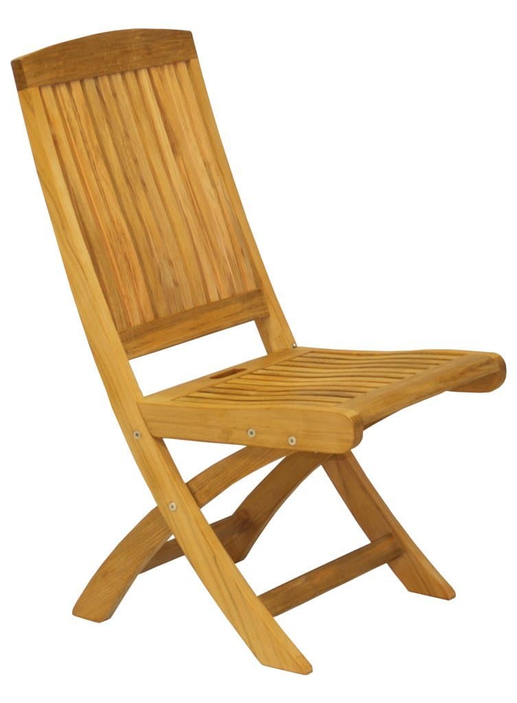 Three Birds Casual Braxton Folding Side Chairs, Teak, Set of 2