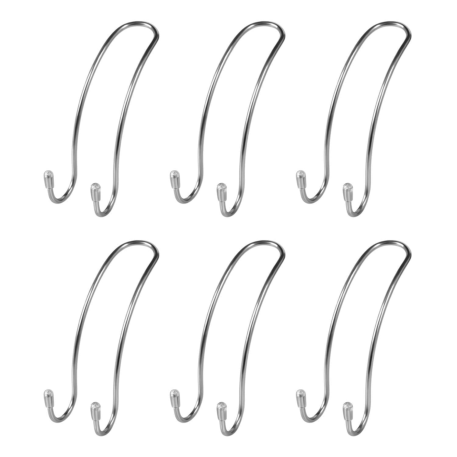 Auto Hooks, 6 Pack Car Storage Hooks Back Seat Headrest Hanger, Universal Car Handbag Hooks, Multifunctional Stainless Steel Heavy Duty Storage Hooks for Auto Backseat, Wardrobe Hanger