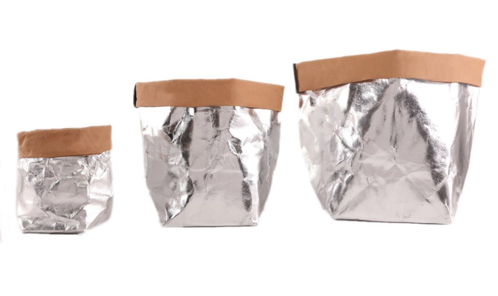 3 Pieces Basket Set Bulk Sell Available Decorative Washable Kraft Paper Container for Storage,Food,Planting,Gift Wrap and Pet Carrier,Toy Box,Cruelty Free