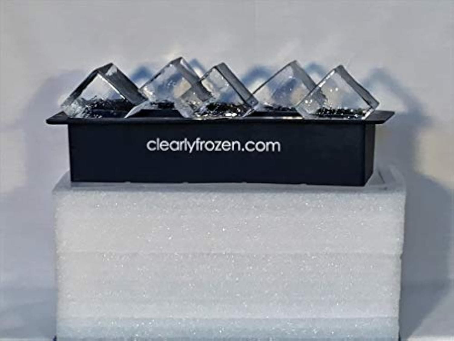 ClearlyFrozen High Capacity (10 x 2 Inch) Home Clear Ice Cube Tray/Ice Cube Maker