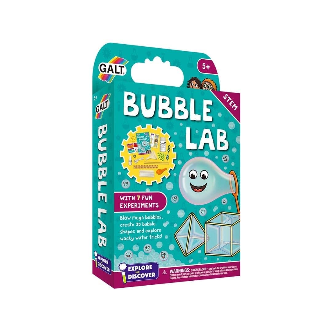 Bubble Lab - Explore and Discover Science Kit for Kids, Childrens Craft Set and Guide Book - 7 Fun STEM Experiments from 3D Bubble Shapes to Water Tricks - For Boys and Girls Ages 5 Years Plus