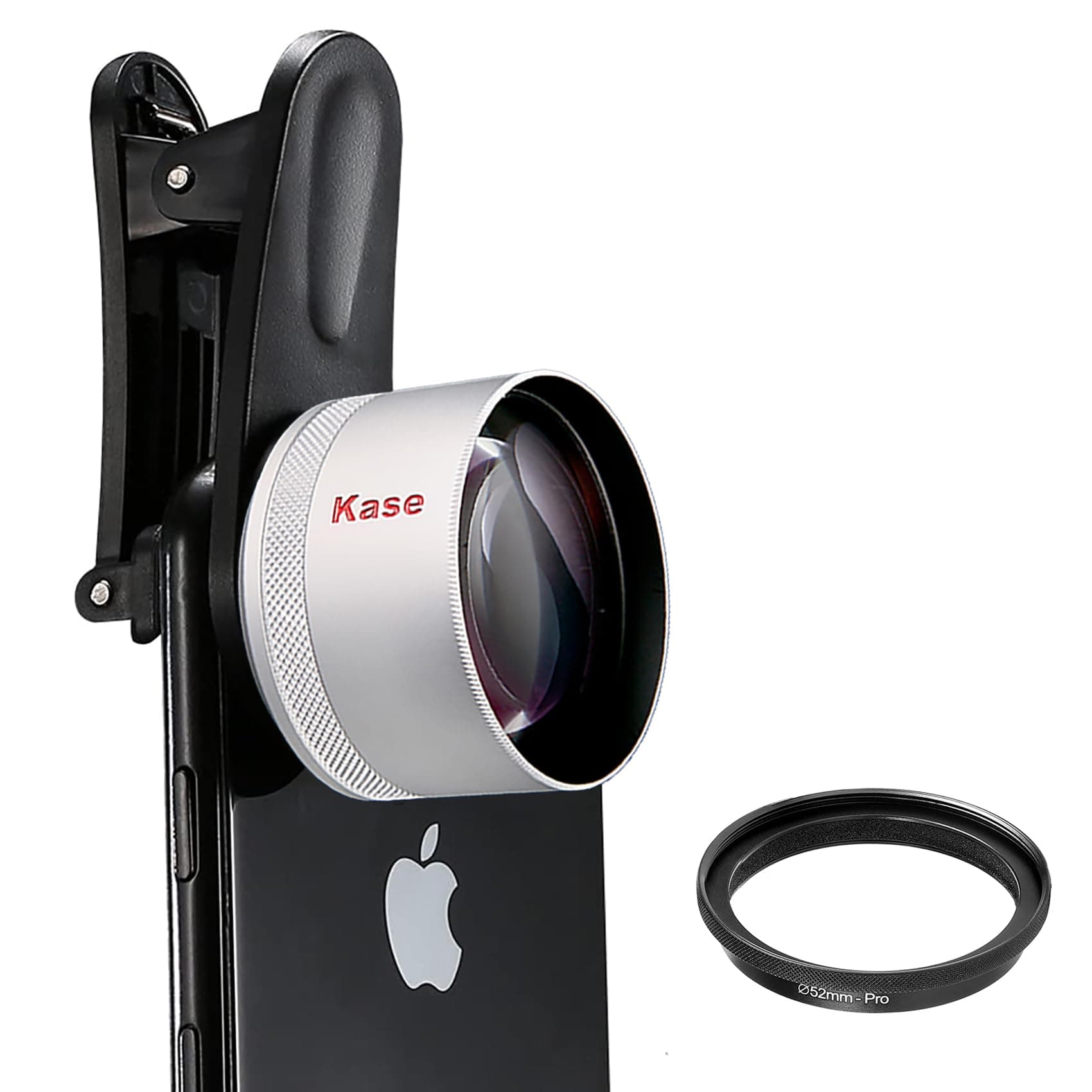 Kase Master Macro Phone Camera Lens Pro with 52mm Filter Adapter Ring for iPhone 17 16 15 14 13 12 Pro Max Samsung Android, Shoot Distance 40-85mm