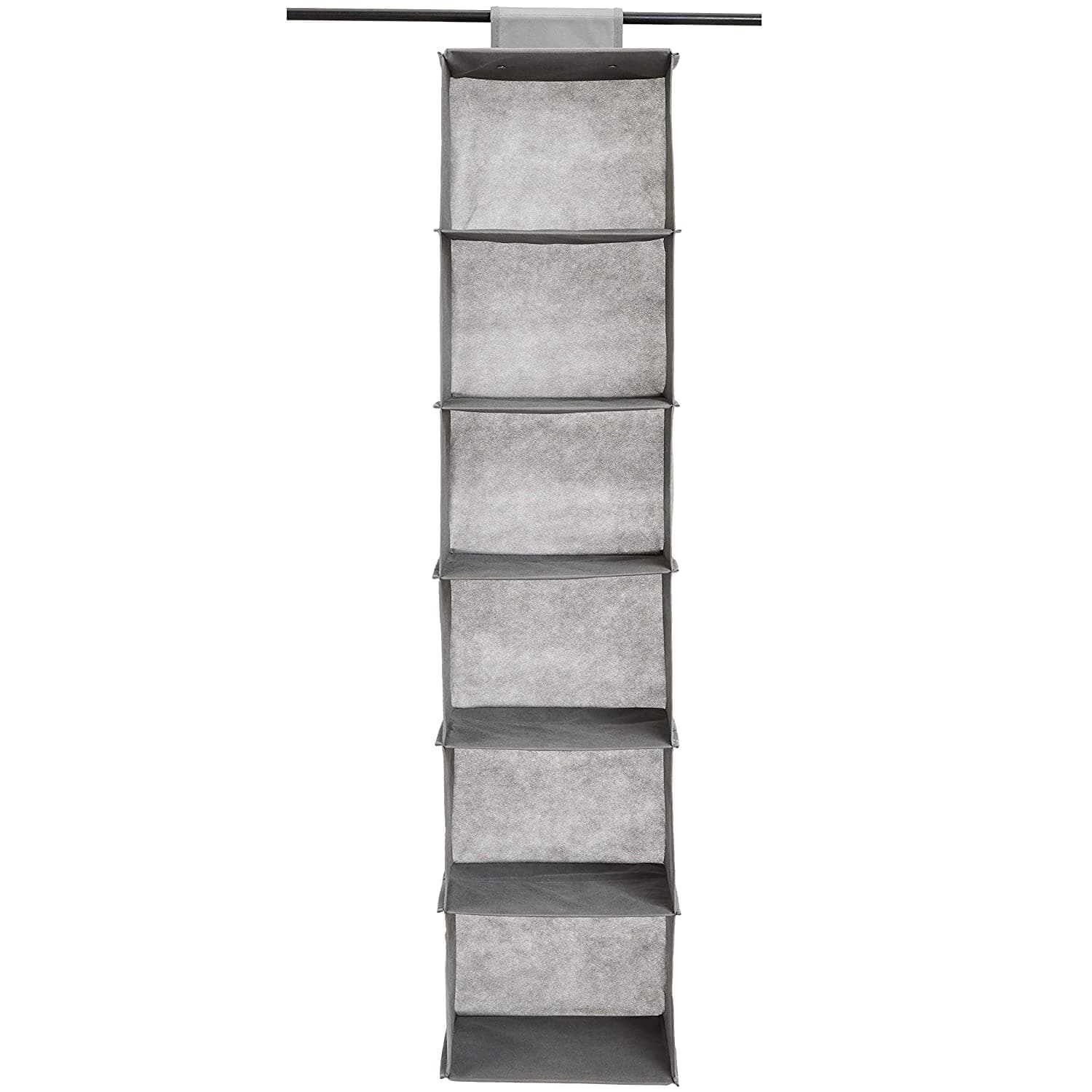 Amazon Basics 6 Tier Hanging Shelf Closet Storage Organizer, AQ-NON1016, 21.59 CM D x 29.21 CM W x 22.86 CM H