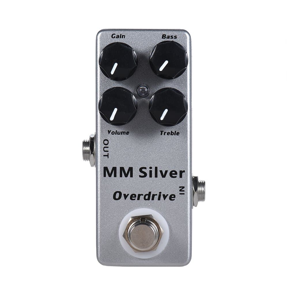 MOSKY MM Silver Overdrive Effect Pedal Full Metal Shell with True Bypass for Electric Guitar