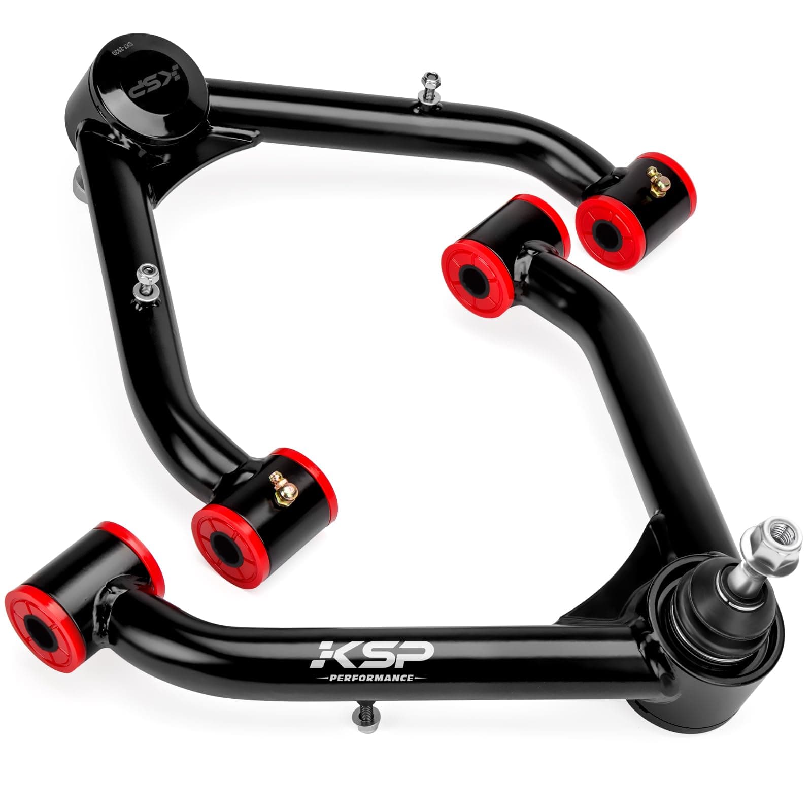 KSP Front Upper Control Arms for Silverado Sierra 1999-2006, 2-4" Adjustable Tubular A-Arm Replacement Factory/Stock Suspension Arms After 2-4 inches Lift On Chevy GMC 4WD 4X4 RWD, 2PCS Black