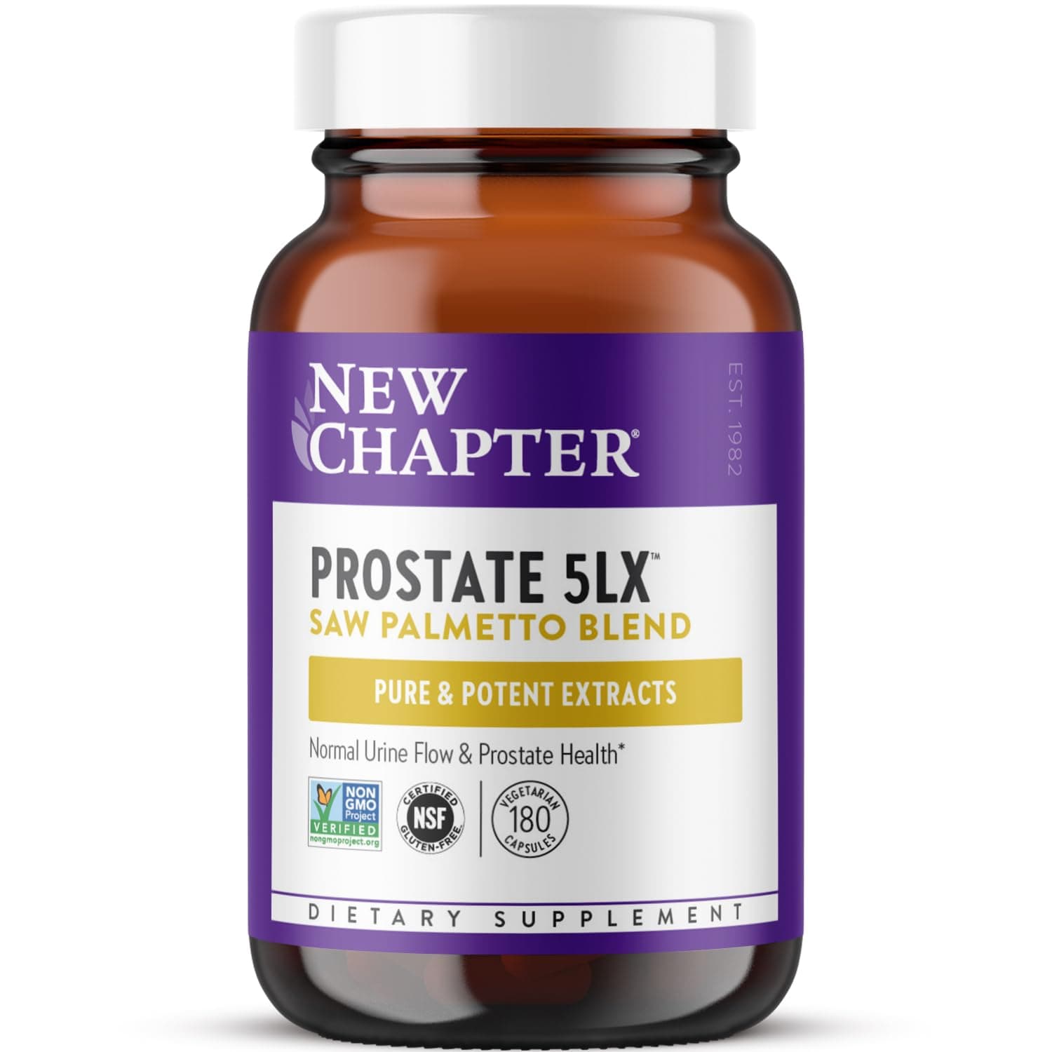 Prostate Supplement - Prostate 5LX with Saw Palmetto + Selenium for Prostate Health - 180 ct Vegetarian Capsule