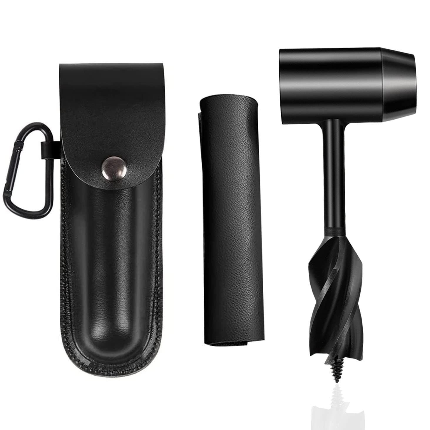 Hand Auger Drill Bit - Manual Auger Survival Tools, Multipurpose Bushcraft Settlers Spiral Wrench, Outdoor Scotch Eye Wood Peg and Hole Maker for Camping, Backpack