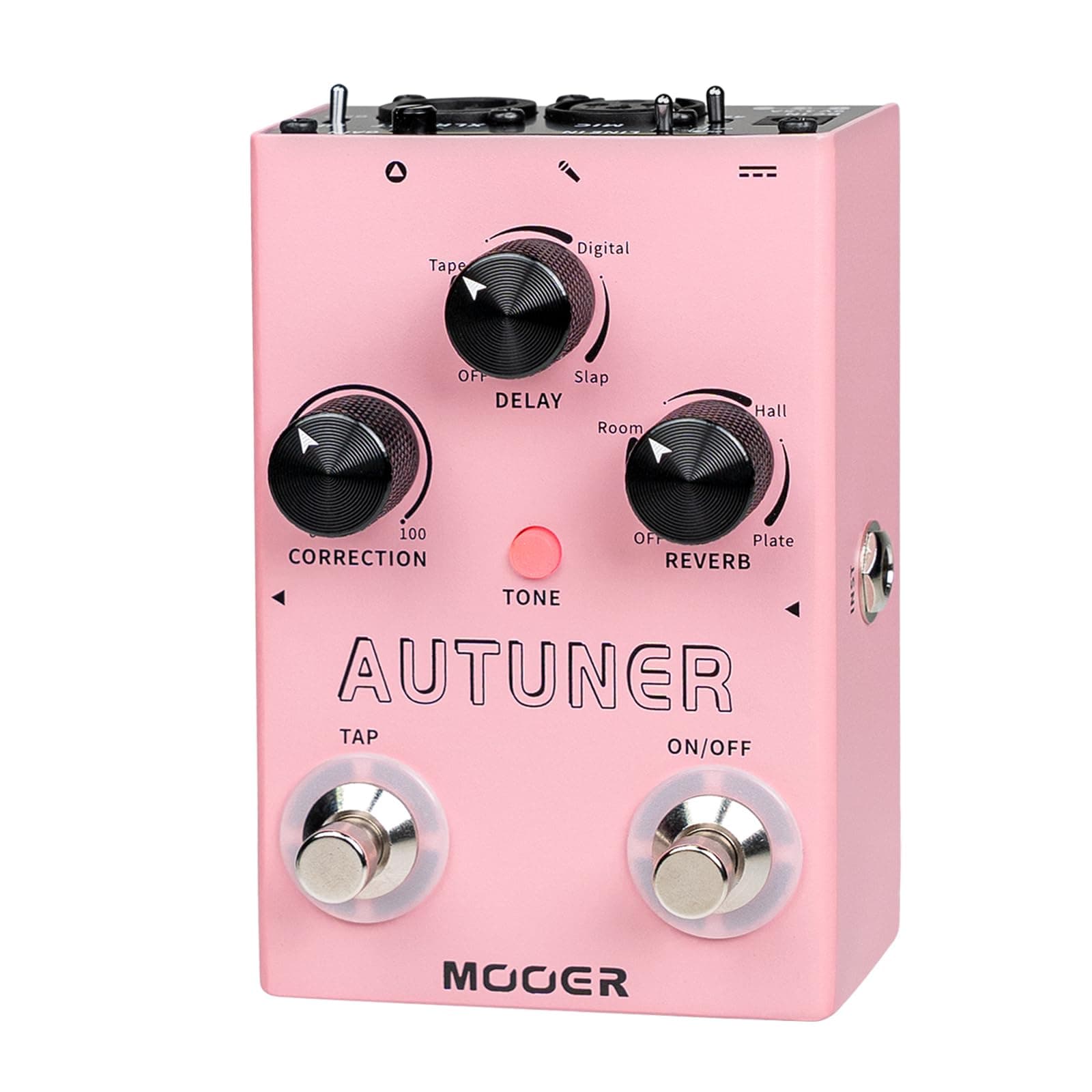 Autuner Vocal Effects Processor Voice Pedal Pitch Correction Reverb Delay Guitar Vocal Stompbox Microphone Amplifier for Guitarist Recording Live Performance Singing Streaming (MVP1)