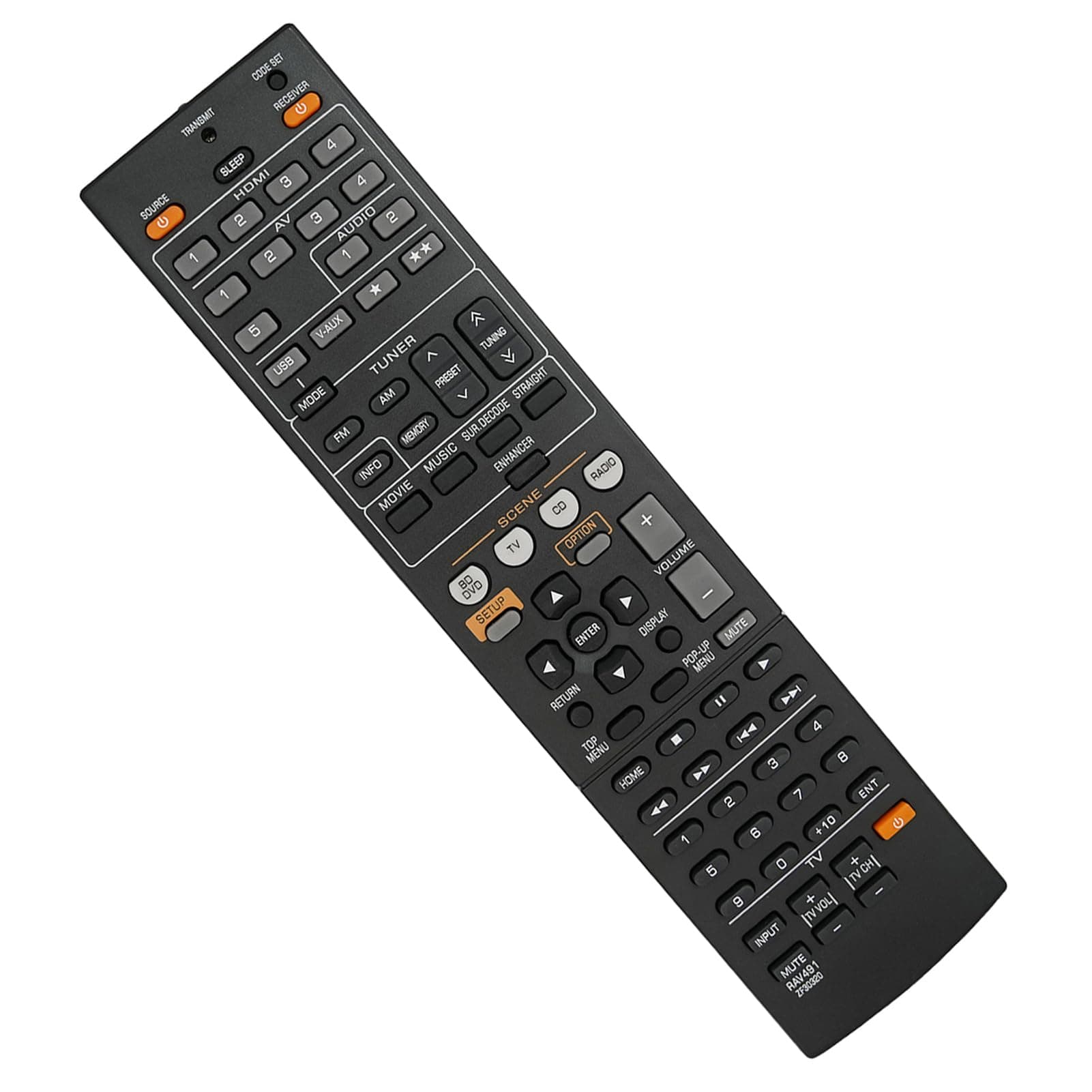 Kassionel Replacement Remote Control for Yamaha RX-V367 RX-V371 RX-A720 RX-V673 RX-A820 HTR-9063 AV A/V Receiver