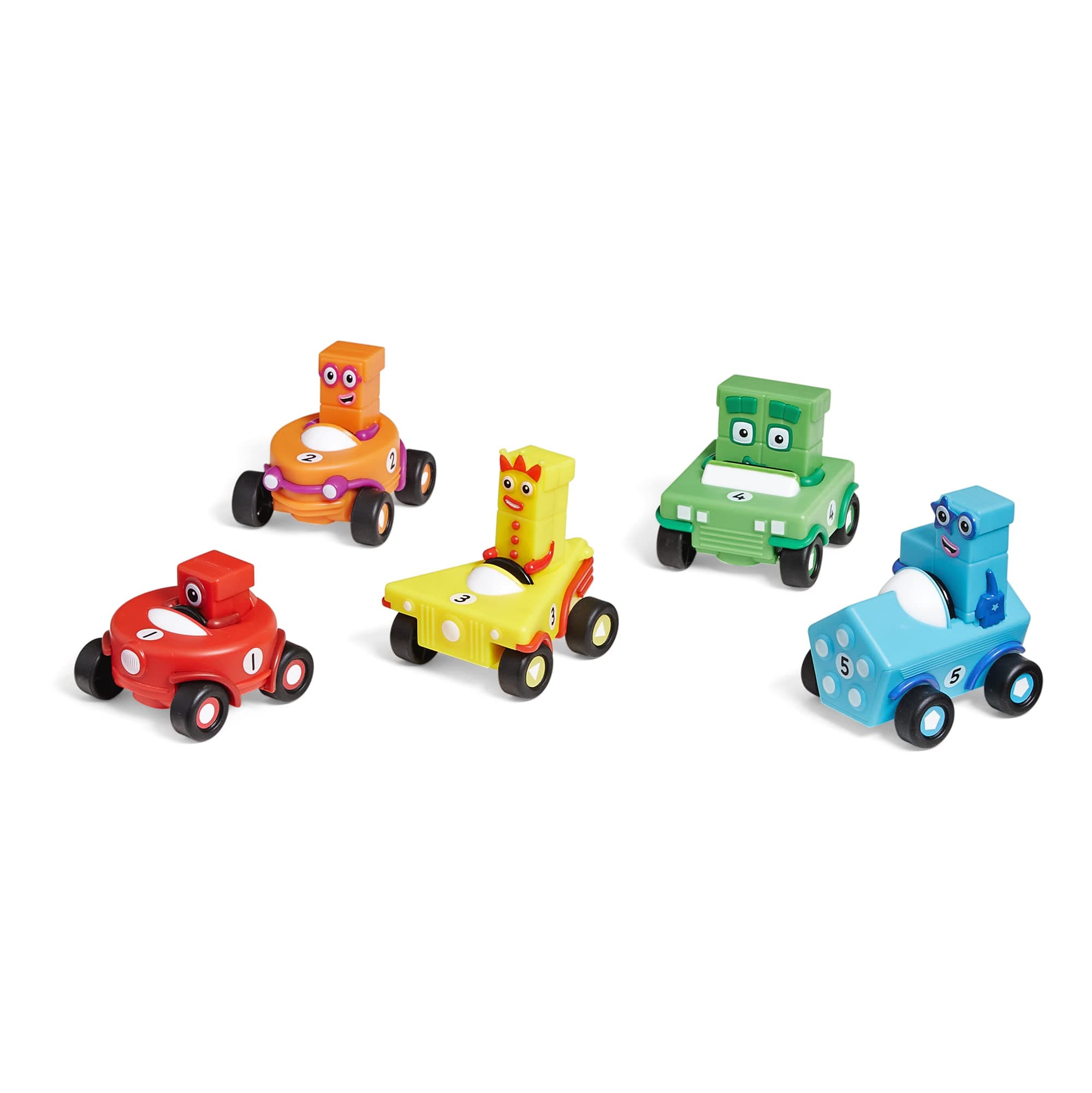 Learning Resources Numberblocks Mini Vehicles Set, 5 Car Pack, Numberblocks Gifts, Vehicles have Rolling Wheels, Learn to Count from 1-5, Ages 3+