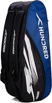 Hundred Cosmogear Badminton Kit-bag | Double Zipper | Bag with Front Zipper Pocket | Material: Polyester | Padded Back Straps | Easy-Carry Handle