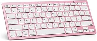 OMOTON Bluetooth Keyboard Compatible with iPad A16 11th 10th Generation, iPad 10.2 (9th/8th/7th), iPad Pro 13/12.9/11 inch, iPad Air/Mini and More iOS Devices, Rose Gold