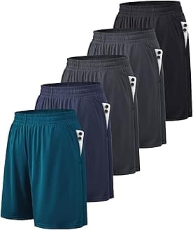 BALENNZ Athletic Shorts for Men with Pockets and Elastic Waistband Quick Dry Activewear