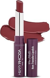 Hilary Rhoda Pro Matte Non-Transfer Lipstick | Waterproof & Smudge-Proof | 12-Hour Long Stay | 24 Shades Available | Highly Pigmented Matte Finish Lipstick | 2g - (Nude Pink | Shade 04)