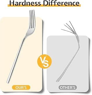 KINGSTONE Silverware Set, 40-Piece Forged Flatware Set Cutlery Set Premium Stainless Steel, Service for 8, for Kitchen, Home, Wedding, Party, Mirror Polished and Dishwasher Safe