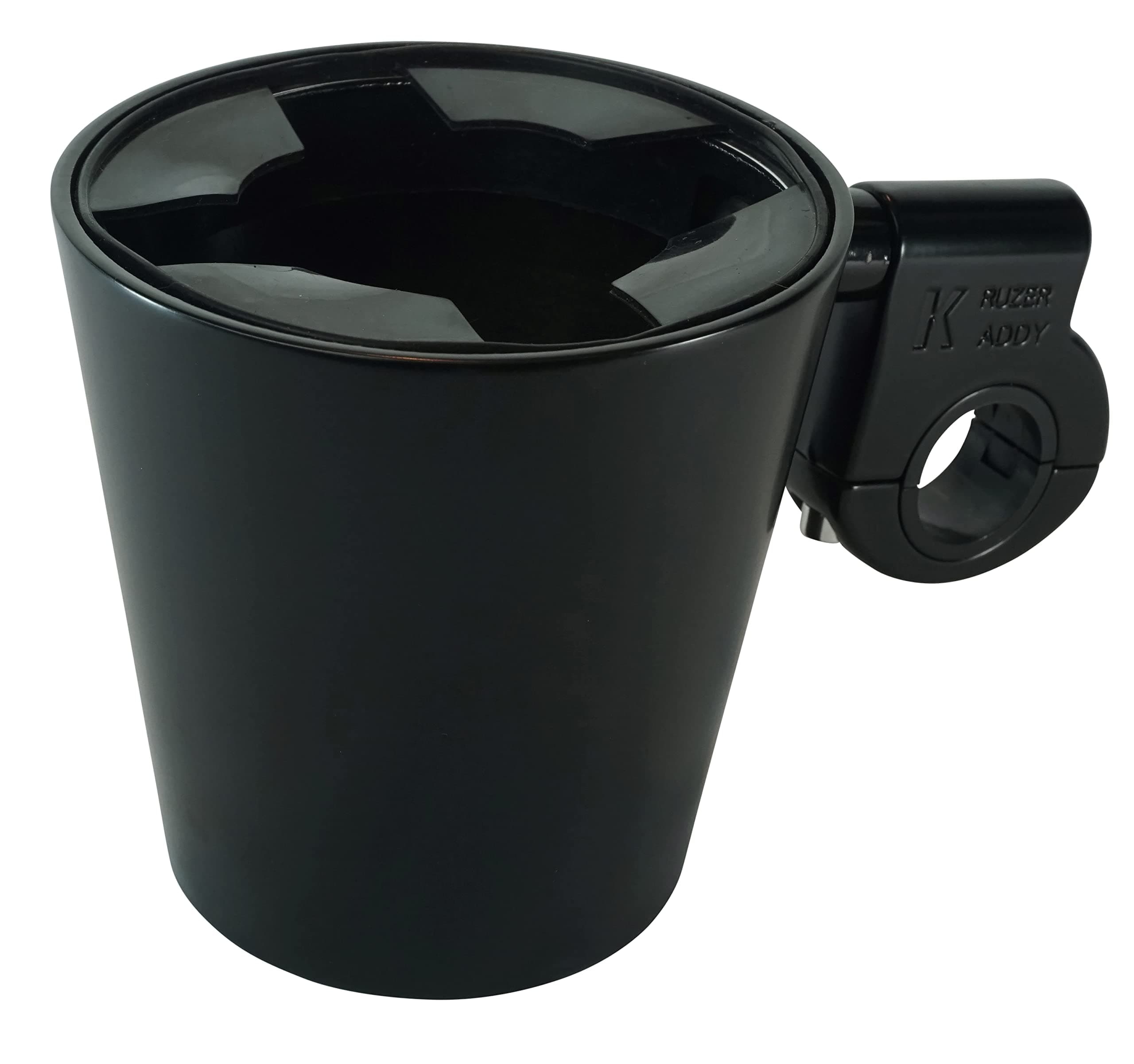 Ultimate Kaddy Black Cup Holder, Bar Mount 7/8", 1", 1 1/4"