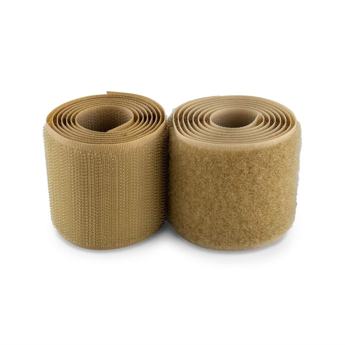 2 inch Wide Beige Sew on Hook and Loop Tape Non-Adhesive 1 Yd Length Tan Nylon Hook Loop Tape Fabric Fastener Set for Military Form Bags Clothes Shoes Backpacks DIY Craft