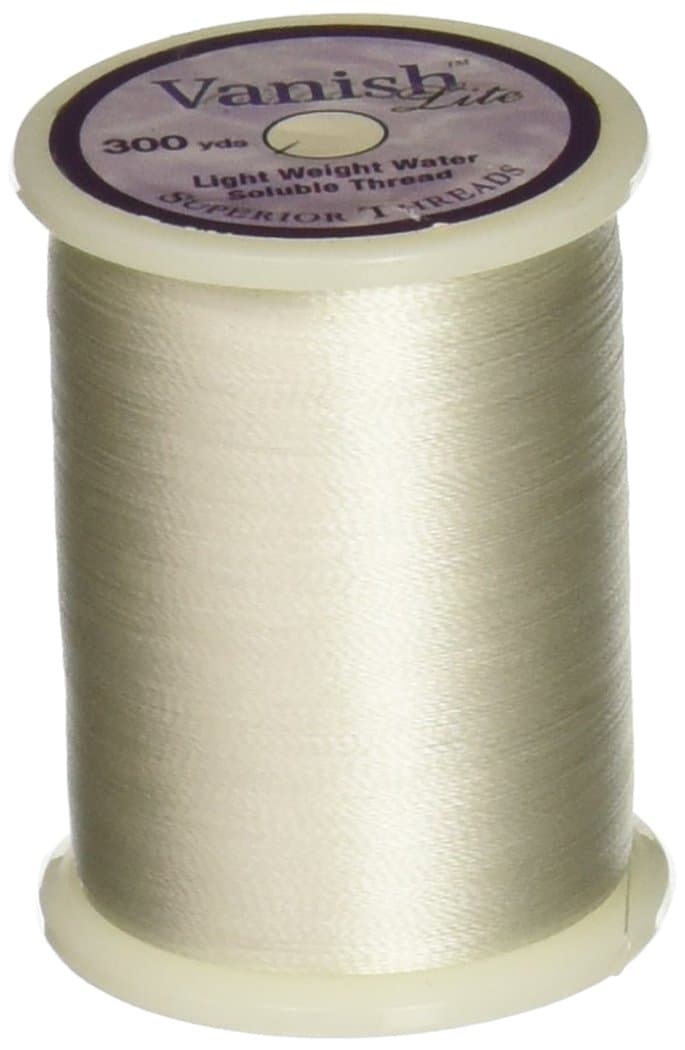 Vanish-Lite Water Soluble Lightweight Thread for Quilting, 300 Yd. Spool